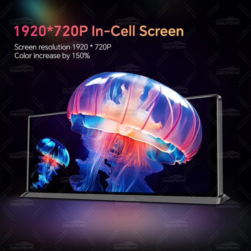 K2 برو 11.3 بوصة مسجل سيارة DVR 4K كاميرا لاسلكية كاربلاي أندرويد أوتو شاشة ذكية مزدوجة العدسة مسجل فيديو لتحديد المواقع والملاحة - 4