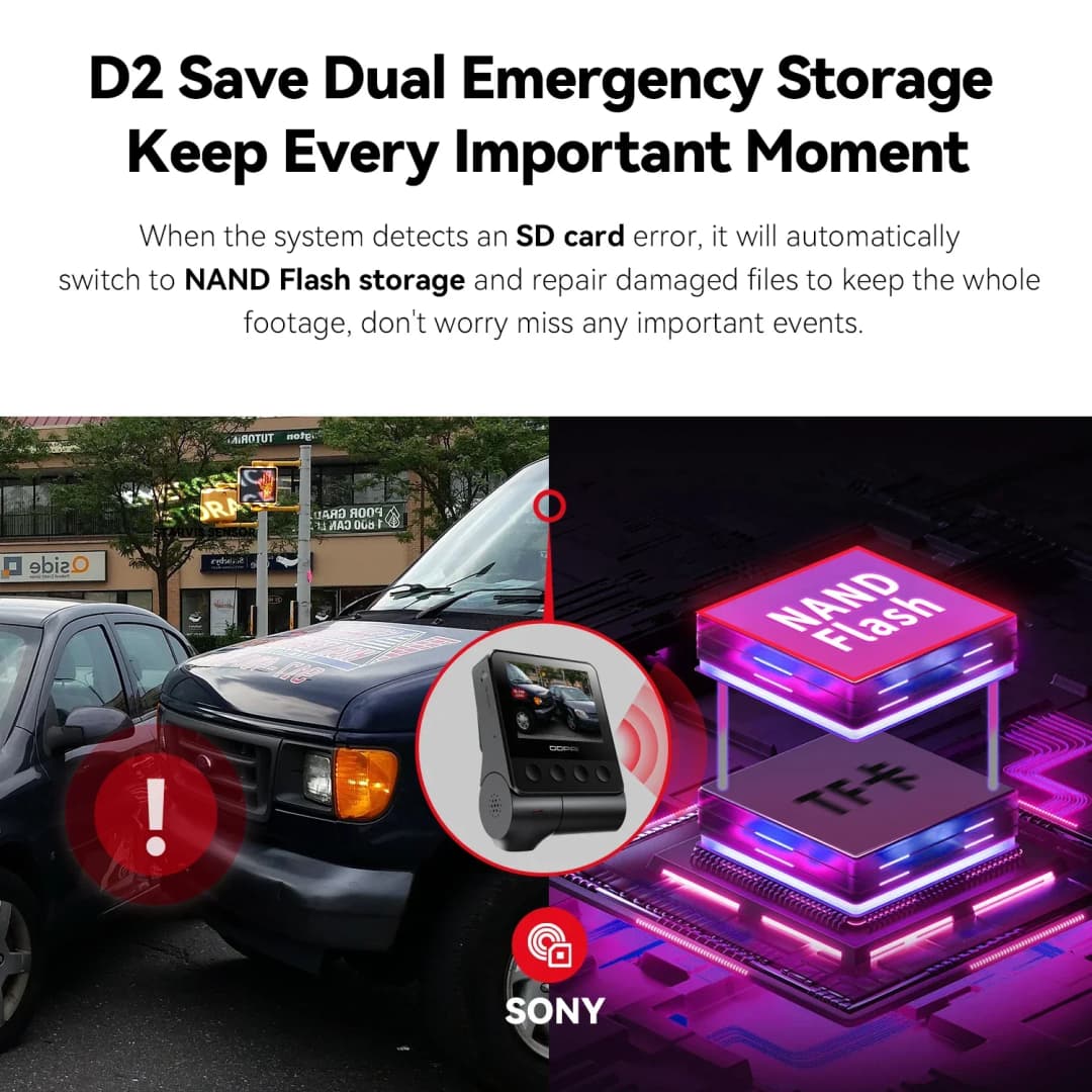 【SA Warehouse】DDPAI Dash Cam Z50 4K UHD Front and Rear Cam Car Camera WiFi GPS ADAS Dual Dash Camera Car DVR Support Rear Cam - 4