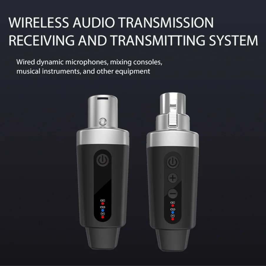 2.4g XLR Wireless Microphone System Transmitter and Receiver Suitable For Dynamic Microphones and 5V Condenser Microphones(M-04)