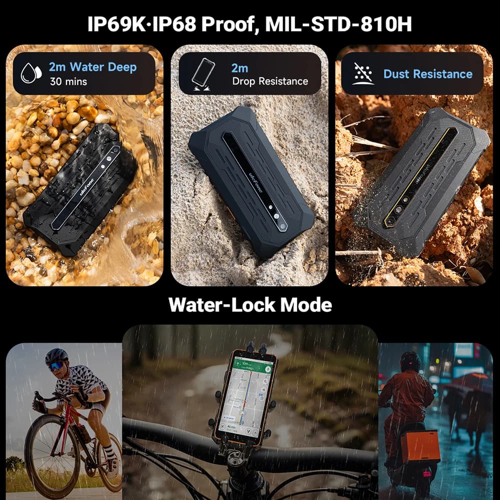 【World Premiere】Ulefone RugKing 2 Pro AI Rugged Phone Android 15 4G 128GB ROM Waterproof Smartphone NFC 5.45"4G  Global 4550mA - 6