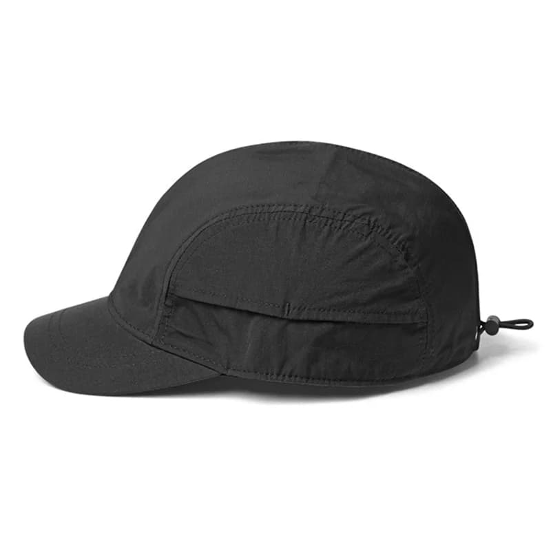 Short-brimmed solid color baseball cap  Lightweight Quick-Dry Polyester Adjustable Buckle Closure Sun Protection Breathable Brim - 4