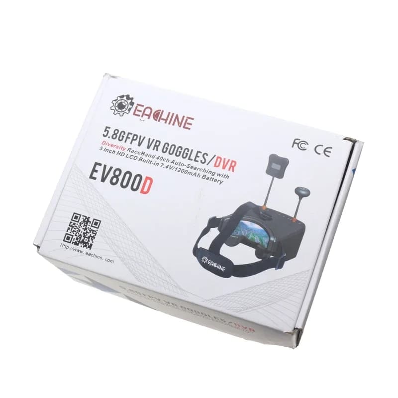 نظارة فيديو Eachine EV800D، 5.8G، 40 قناة، 5 بوصة، 800*480، نظارة FPV بتنوع HD DVR مع بطارية لنماذج RC - 6