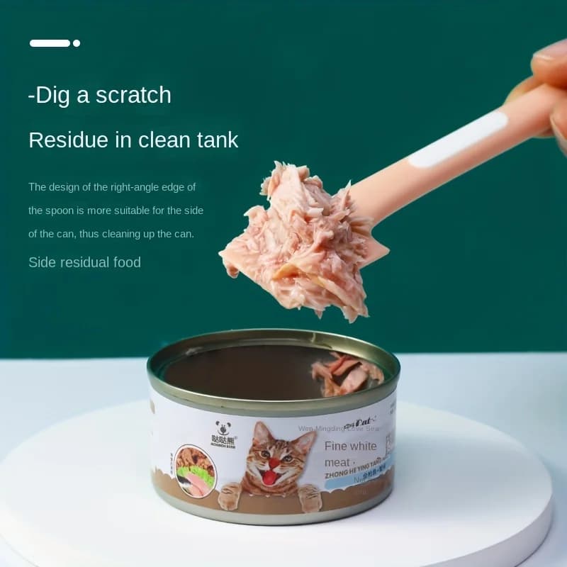 1 Piece of Cat Canned Spoon, Dog Wet Food, Pet Feeding Mixing, Long Handle Cat Spoon, Canned Opening, Pet Canned Spoon - 5