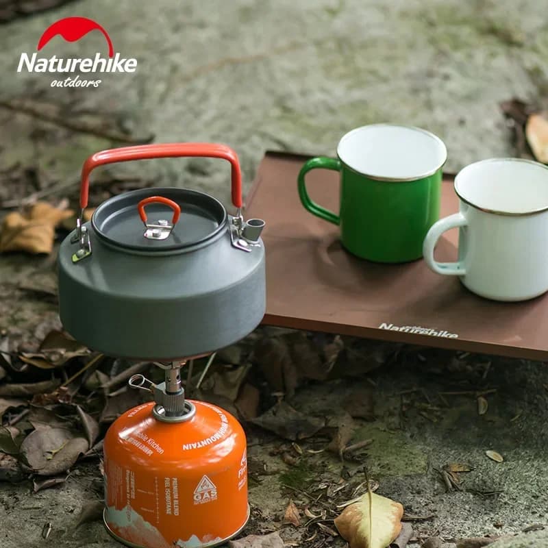 Naturehike 1.1L / 1.45L Aluminum Kettle Teapot Lightweight Outdoor Coffee Pot Camping Hiking Backpacking Kettle Travel Tableware - 5
