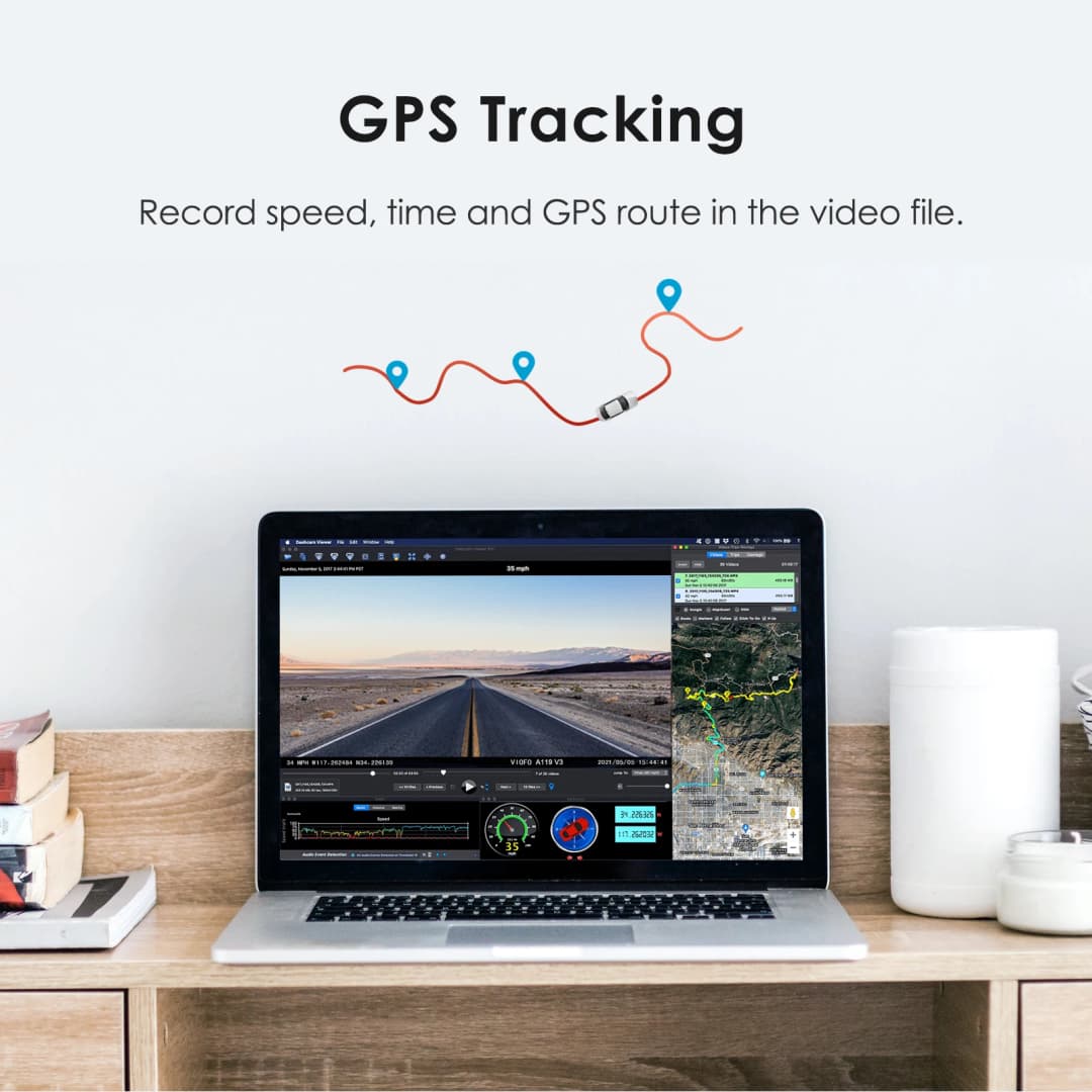 Viofo A119 V3 كاميرا سيارة بدقة 2K، 60 إطارًا في الثانية، رؤية ليلية فائقة، رباعية HD، 50 ميجابكسل، DVR مع وضع وقوف السيارات، مستشعر G، GPS اختياري - 4