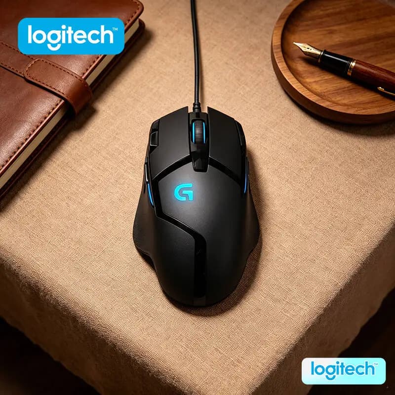 فأرة سلكية Logitech g402/g203/g102 Hyperion Fury، تقنية Fusion Engine، 20 مليون نقرة، 4 مستويات DPI، مقاومة للانزلاق للكمبيوتر المحمول