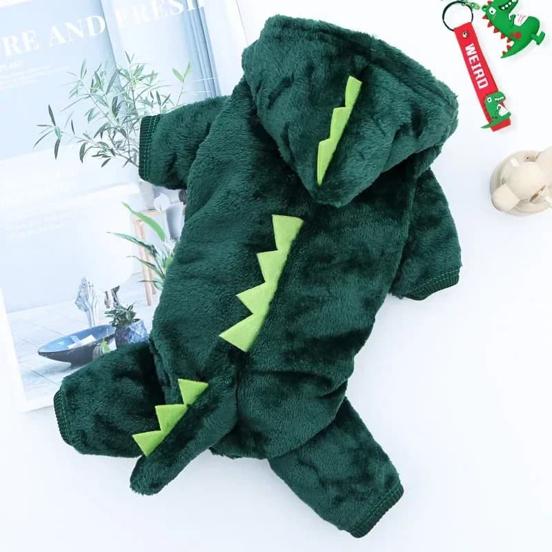 Dinosaur Dog Clothes Fleece Pet Jumpsuits Winter Warm Dog Coat Jacket for Dogs Hoodies Chihuahua French Bulldog Clothing - 3