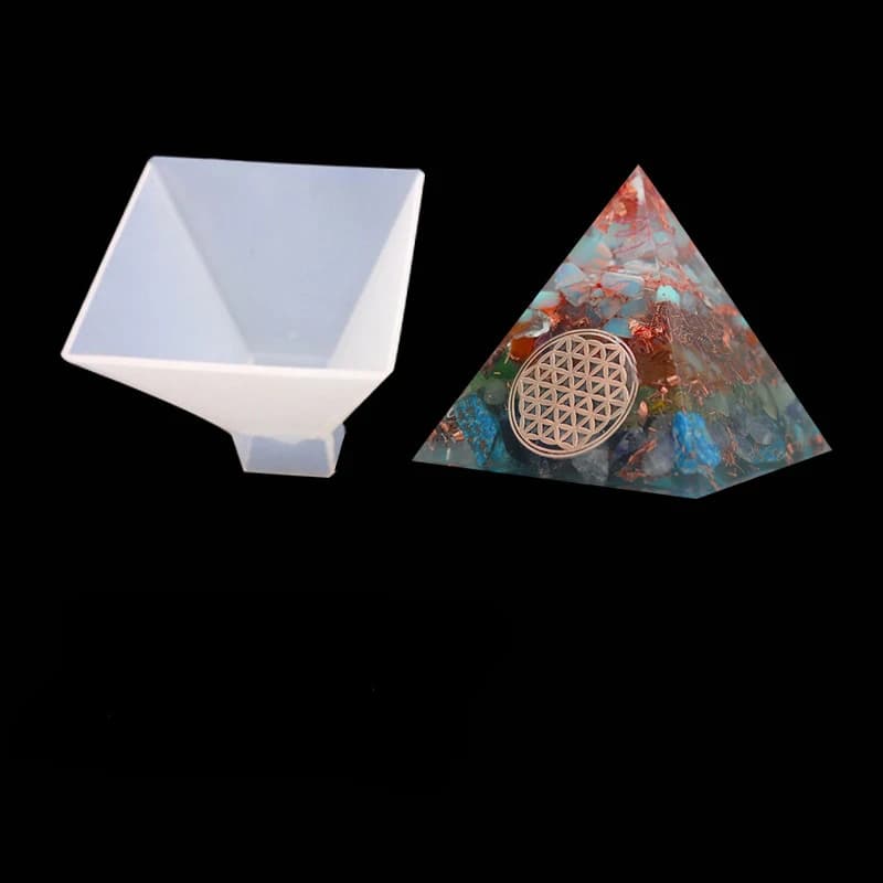 3D Pyramid Silicone Mold For DIY Crystal UV Epoxy Cubic Triangular Cone Home Decoration Arts and Crafts For Resin Model - 6