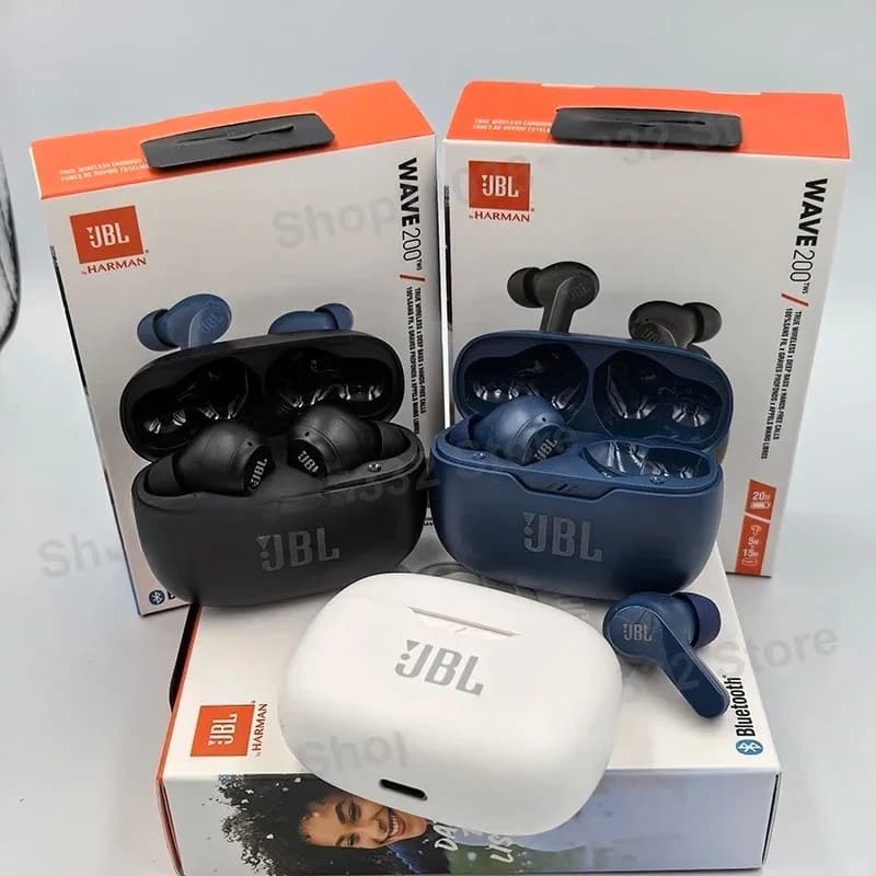 سماعات أذن لاسلكية أصلية من JBL Wave 200TWS سماعات رأس حقيقية JBL W200 TWS بلوتوث 5.0 سماعات أذن رياضية مع ميكروفون - 6