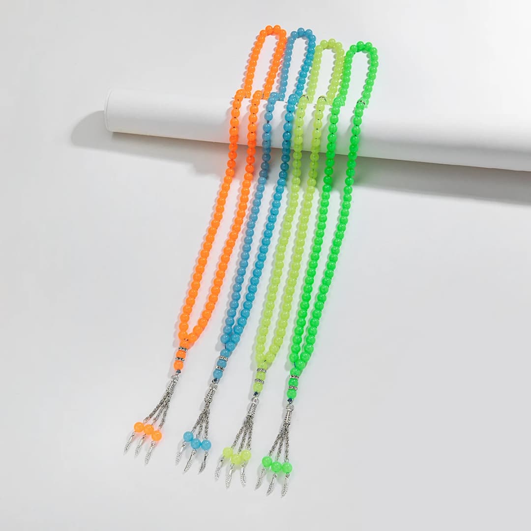 Creative Design for Ramadan Festival: Night Glow Multicolor Muslim Prayer Bead Bracelet Middle East Bracelet Neutral Prayer