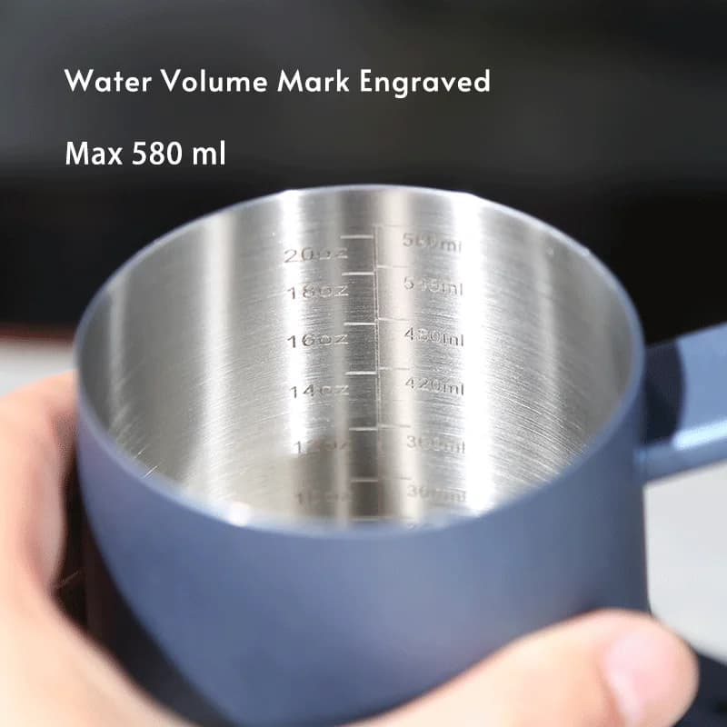 أدوات إكسسوارات إبريق شاي/قهوة من الفولاذ المقاوم للصدأ 304 سعة 600 مل بمنقار إوز طويل لصنع قهوة الإسبريسو - 3