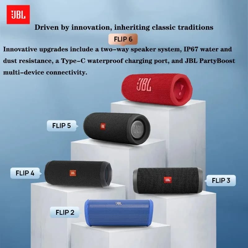 سماعة JBL Flip 6 الأصلية، سماعة بلوتوث محمولة مضادة للماء IP67 مع مضخم صوت، مثالية للتجمعات العائلية والحفلات الشاطئية - 4