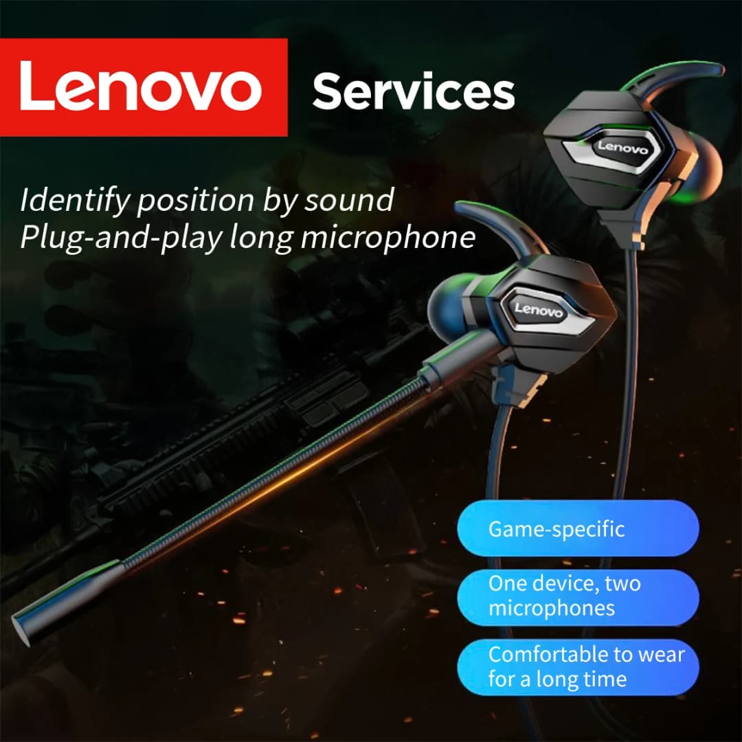 Lenovo In-Ear Gaming Low Latency Anc Headset Dual Microphone Noise Cancelling Type-C/3.5Mm Earphones for Gamer Tablet Pc Game - 6