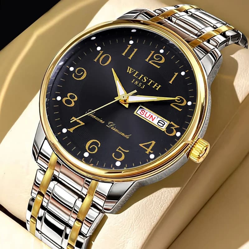 ساعة كوارتز رقمية للكبار، ساعة إضاءة ليلية احترافية، ساعة تقويم مقاومة للماء، هدية ساعة - 2