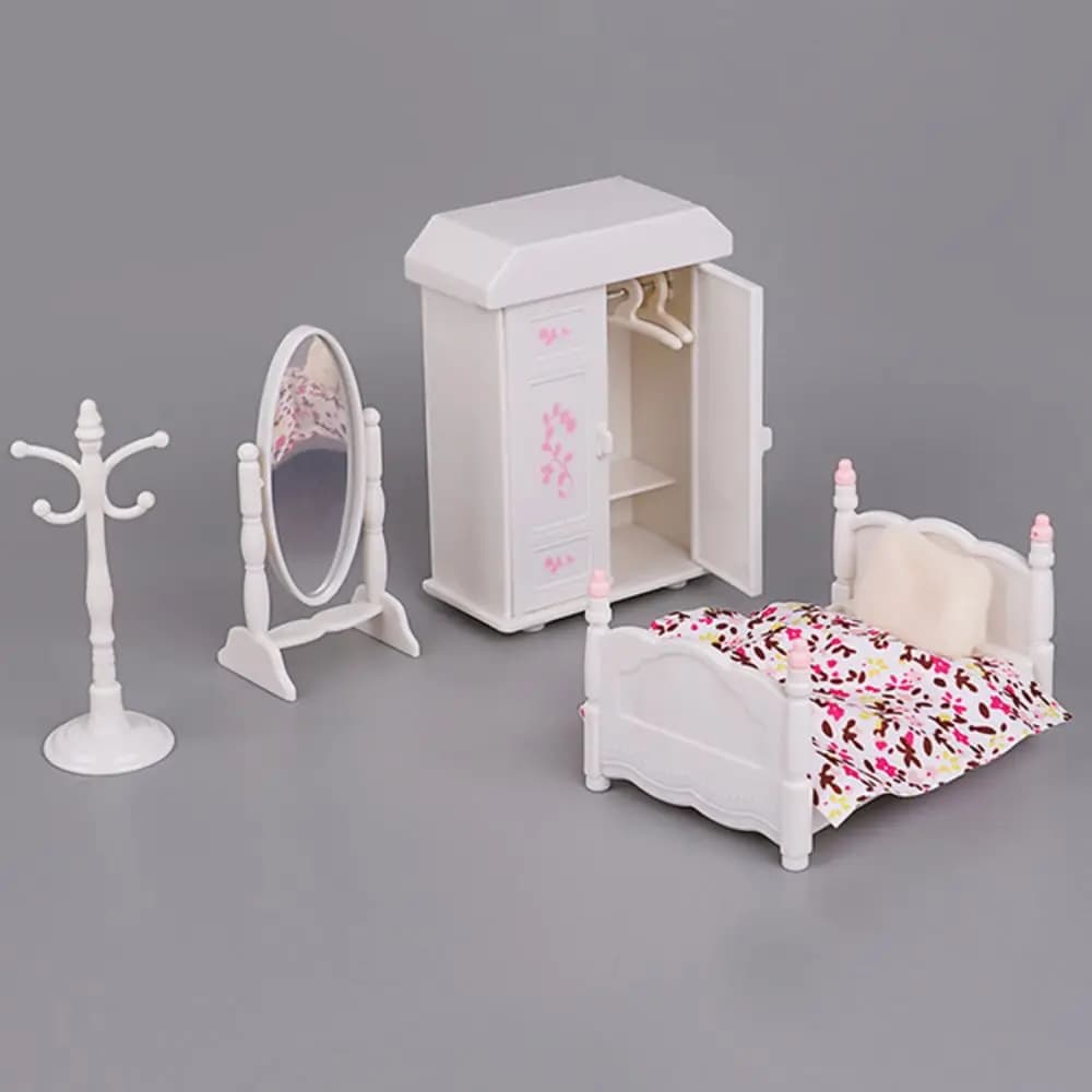 أثاث مصغر 1:12 دمية المطبخ غرفة المعيشة مجموعة غرفة نوم DIY المشهد دمية اللعب الديكور فتاة لعبة منزل هدية - 5