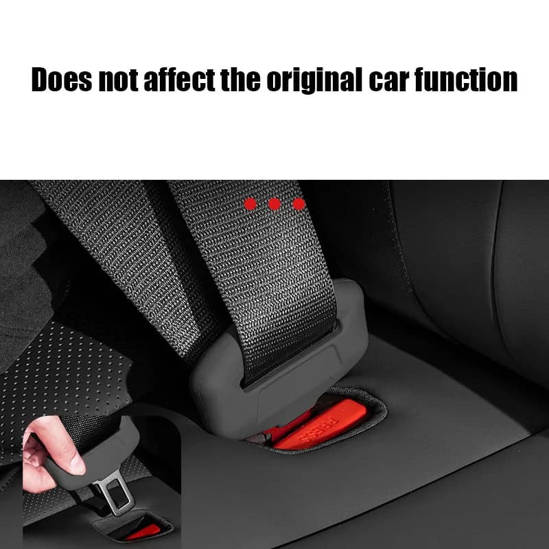 غطاء واقي لمشبك حزام الأمان للسيارة قطعتان من السيليكون الناعم حماية من الاصطدام والخدوش - 2