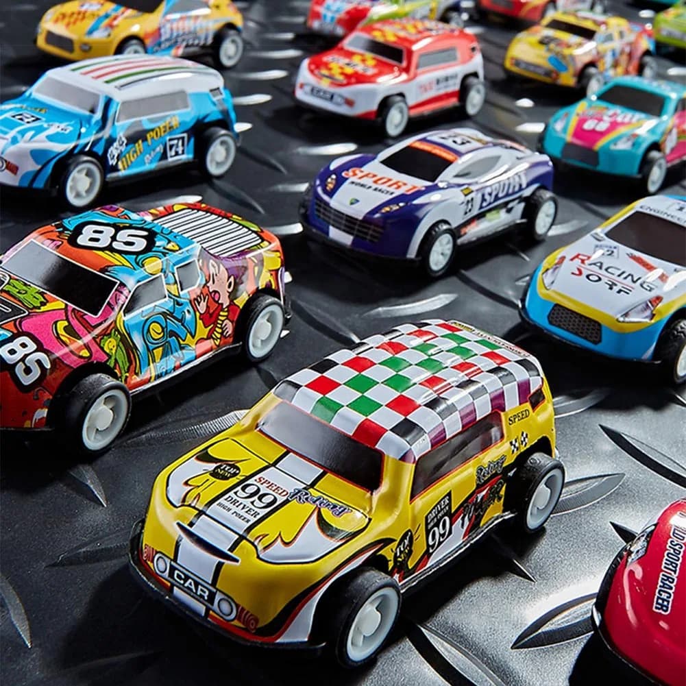 10-50Pcs Alloy Diecast Car Mini Cars Model Se tToys for Boys Sliding Inertia Pull Back Vehicle Toy Birthday Gift for Kid Toddler - 2