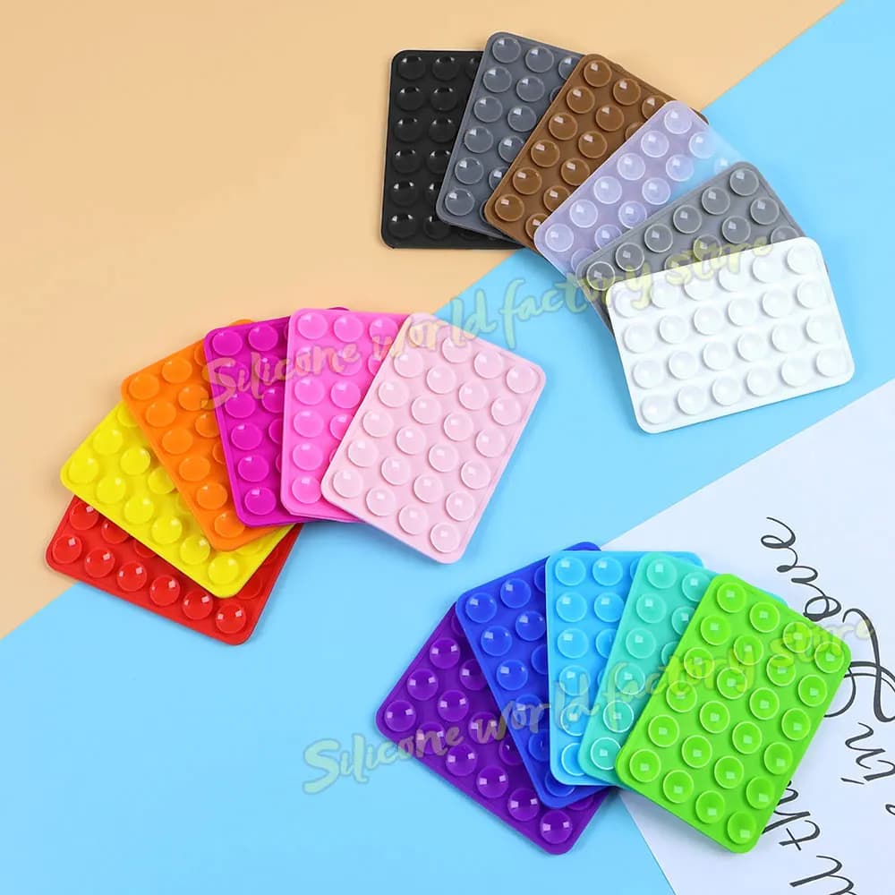 حامل هاتف سيليكون مزدوج الوجهين حامل هاتف متعدد الوظائف غطاء هاتف مضاد للانزلاق ملصقات خلفية حصيرة حامل حائط - 3