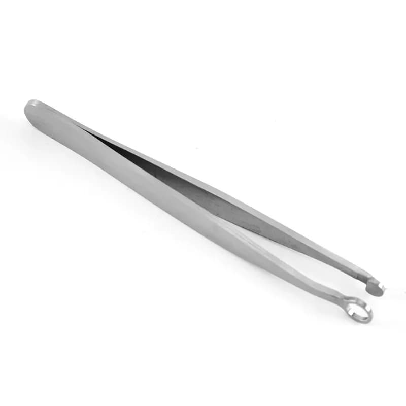 Universal Nose Hair Trimming Tweezers Stainless Steel Eyebrow Nose Hair Cut Manicure Facial Trimming Makeup Scissors Trimmer - 3
