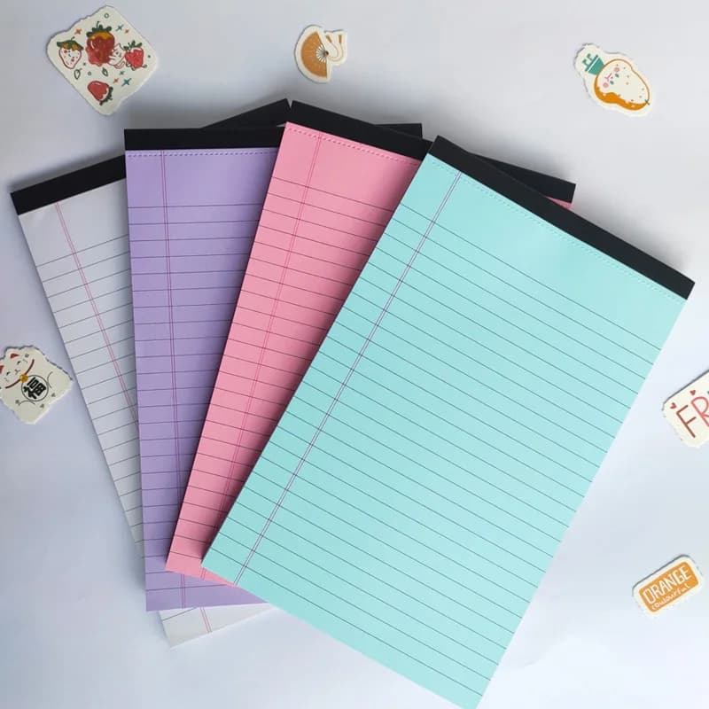 A5 Draft Notebook SImple Lined Tearable Sticky Notes Memo Book Portable Notebook with Tearable Paper