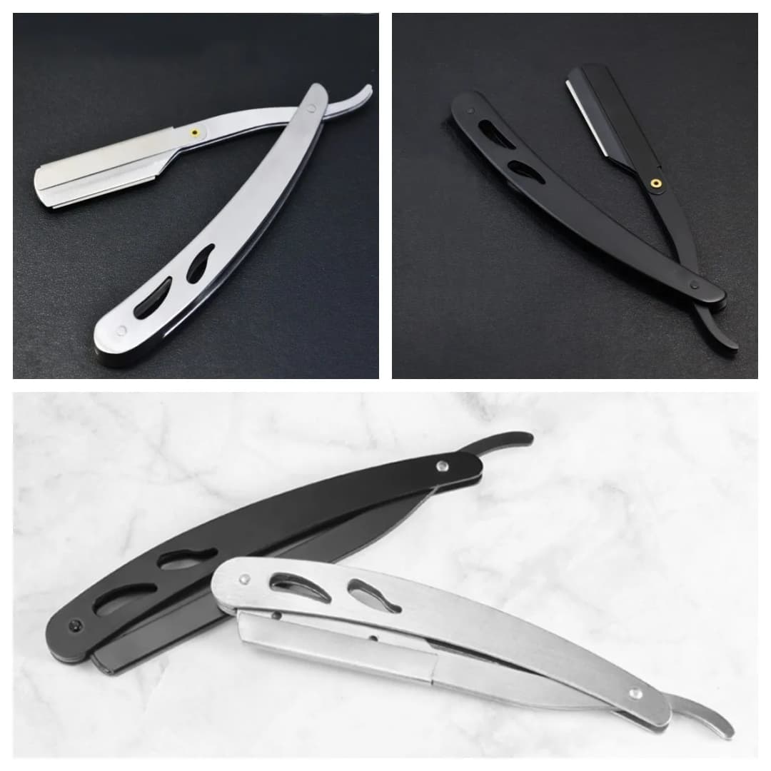 Professional Manual Shaver Straight Edge Stainless Steel Barber Razor Men Folding Shaving Shave Beard Cutter with Blade - 5