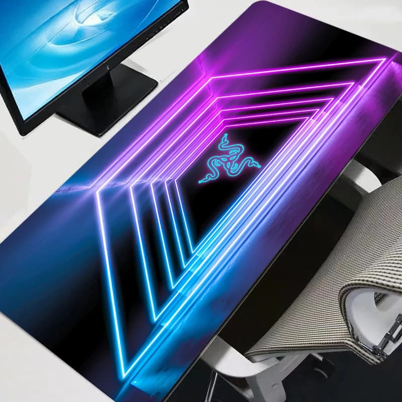 لوحة ماوس Razer notbook كبيرة لألعاب الأنمي ولوحة مفاتيح متينة غير قابلة للانزلاق وسجادة كمبيوتر وحصيرة مكتب 90x40 - 5