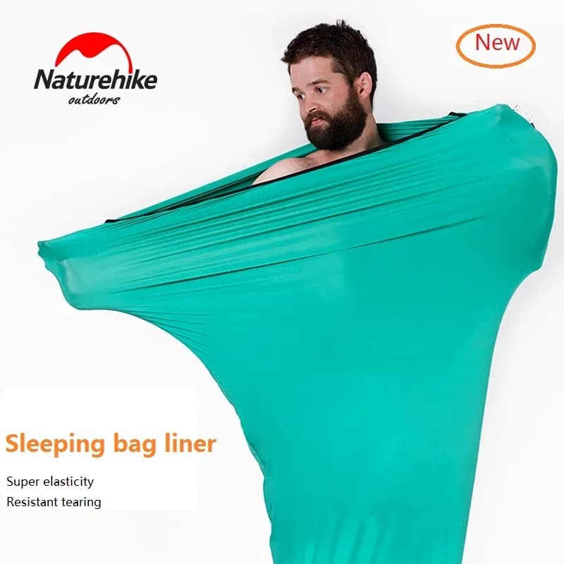 كيس نوم محمول من Naturehike، للسفر الخارجي، مرونة عالية، بطانة، ورقة حمل، مقاوم للأوساخ، مناسب للفنادق