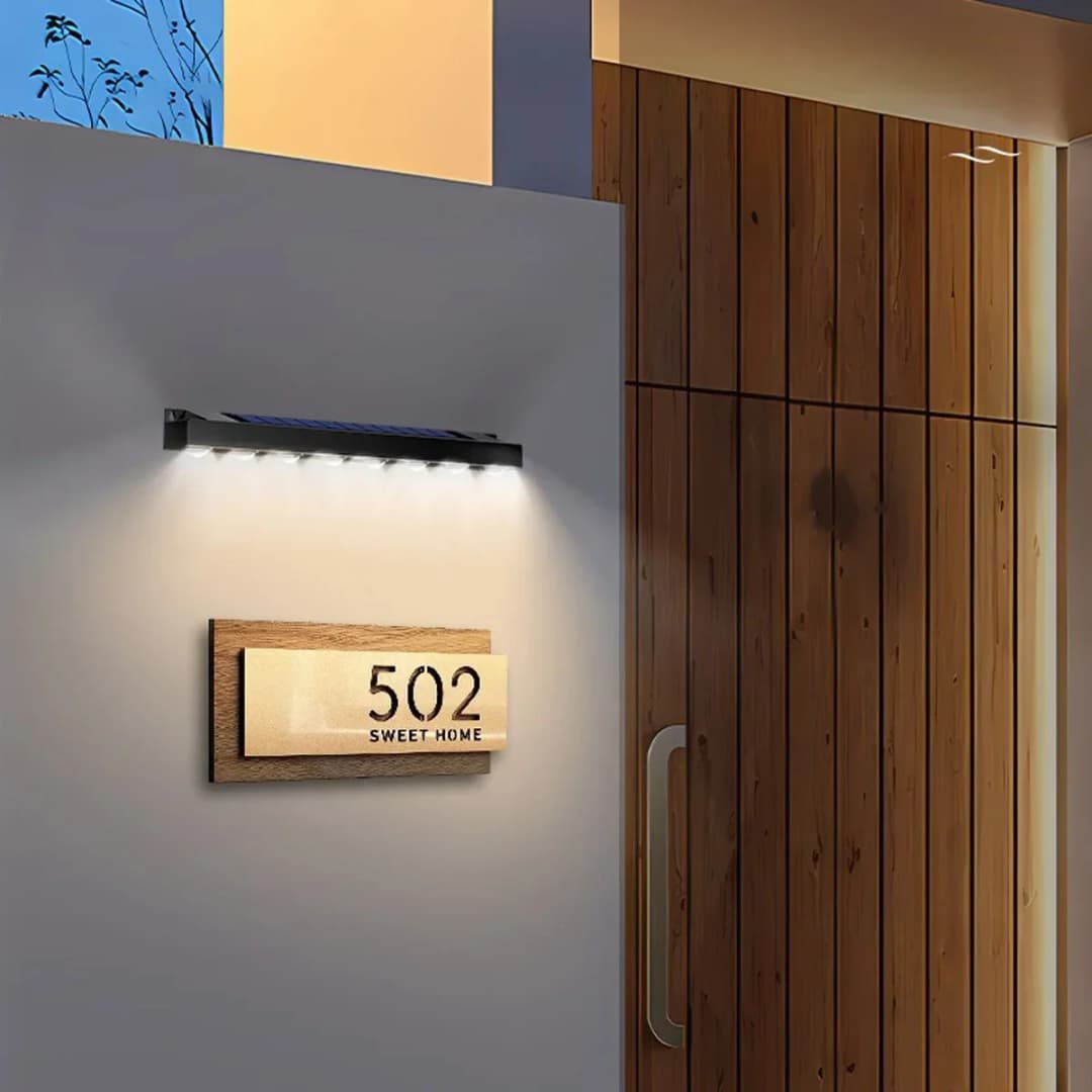 إضاءة جدارية شمسية 4/6/8LED مقاومة للماء للحدائق والشرفات والسلالم والأسوار - إضاءة ديكورية تعمل بالطاقة الشمسية