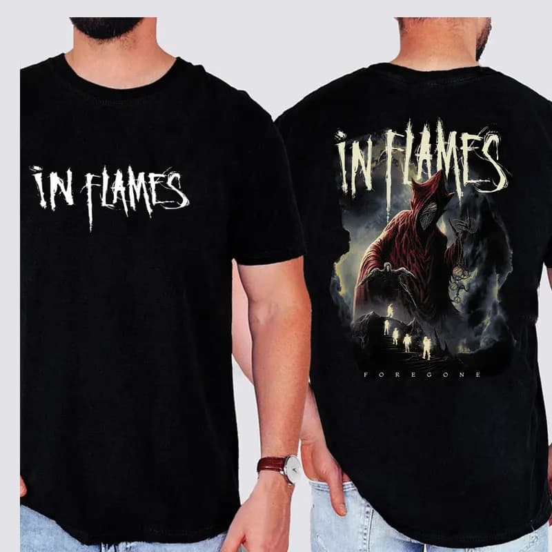 Camiseta in Flames Nothing But Pain Official Tee Anders Fridén Heavy Metal Band Music Printed T-Shirt  Mens Vintage Classic Top