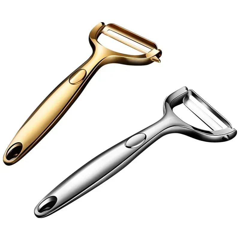 مقشرة خضروات بطاطس جزر مقشرة من الفولاذ المقاوم للصدأ بمقبض مريح غير قابل للانزلاق وشفرات حادة أدوات مطبخ