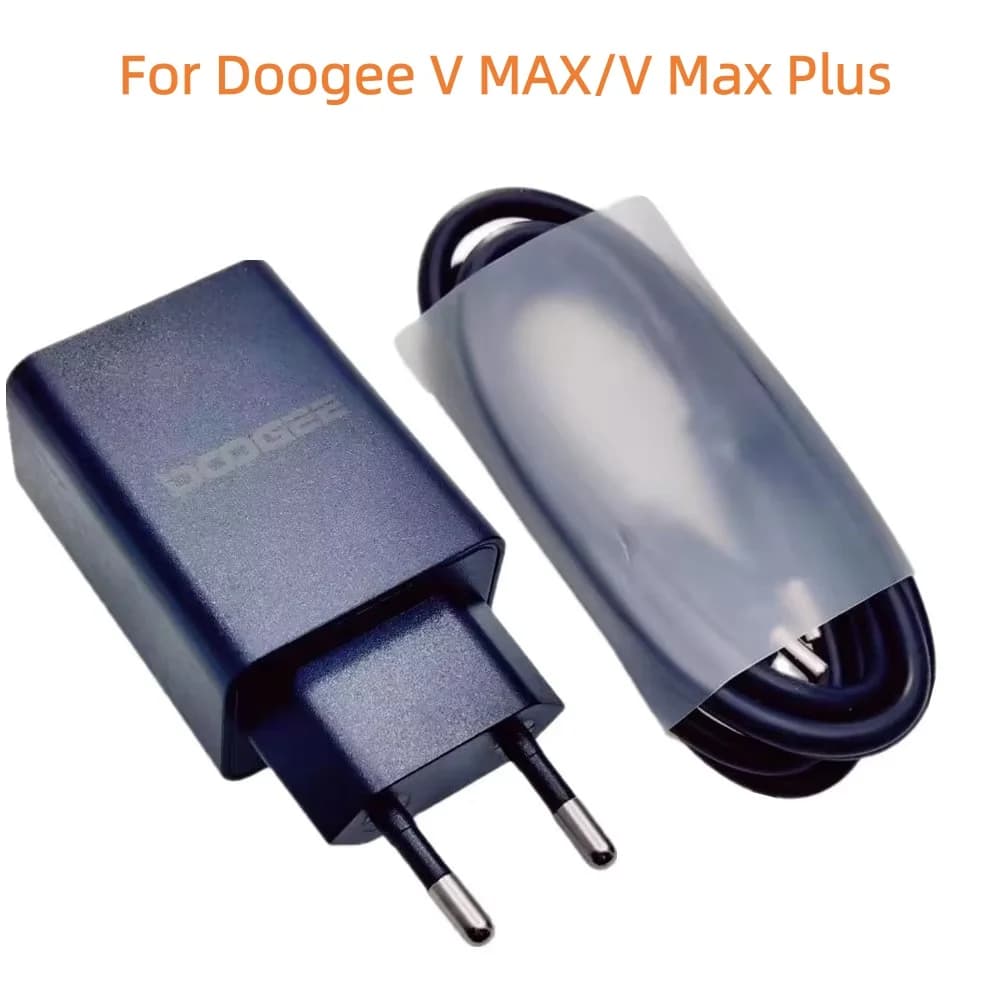 Original New DOOGEE V MAX VMAX Plus Cell Phone 33W Adaptor Travel Fast Charger EU Plug Adapter +Type-C USB Cable Line
