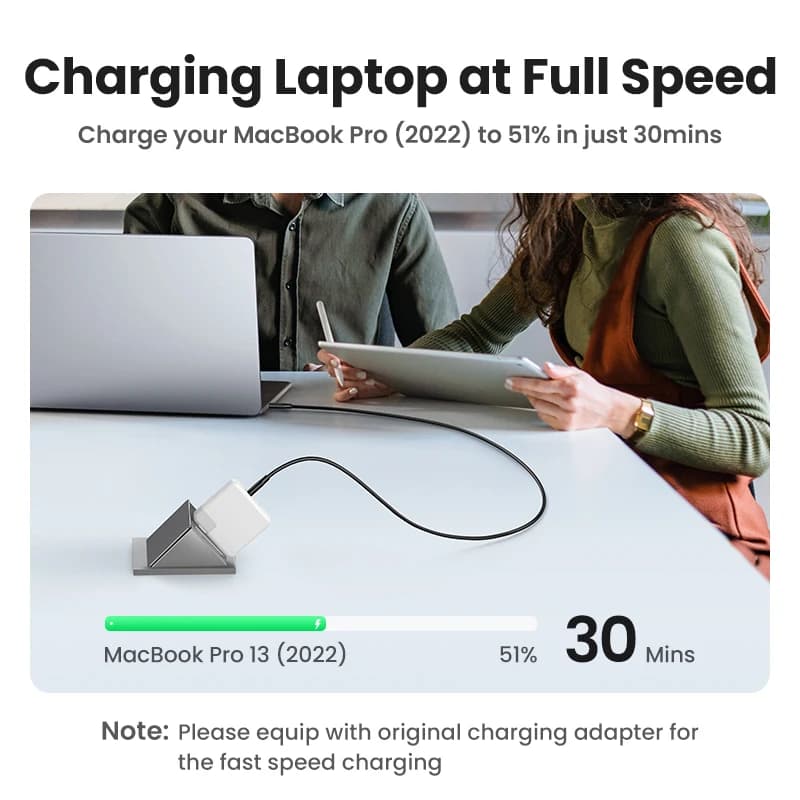 UGREEN PD100W USB C to USB C Cable for iPhone 17 16 MacBook iPad Fast Charging Cable 5A 100W Type C Fast Charger PD Cable USB C - 2