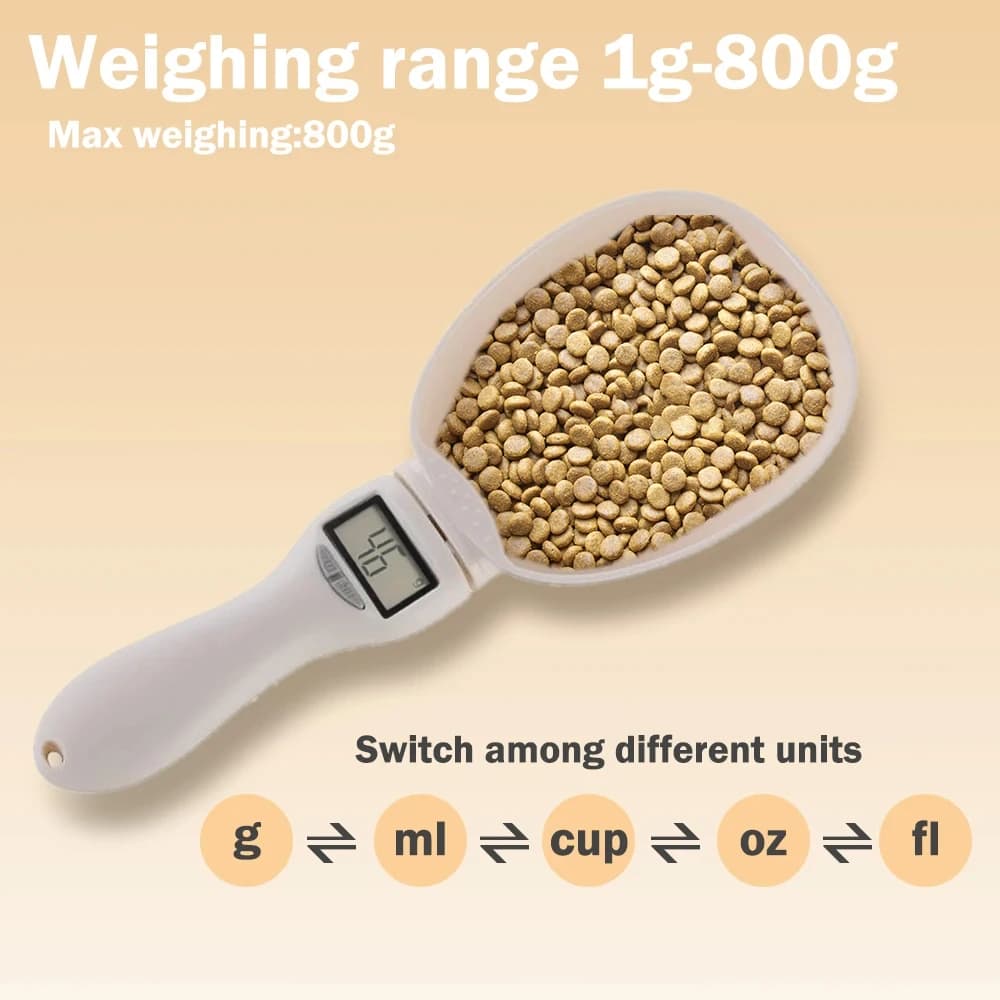 Pet Food Measuring Scoop Electronic Dog Cat Food Measuring Cup Digital Spoon Scale Kitchen Food Scale with LED Display - 2