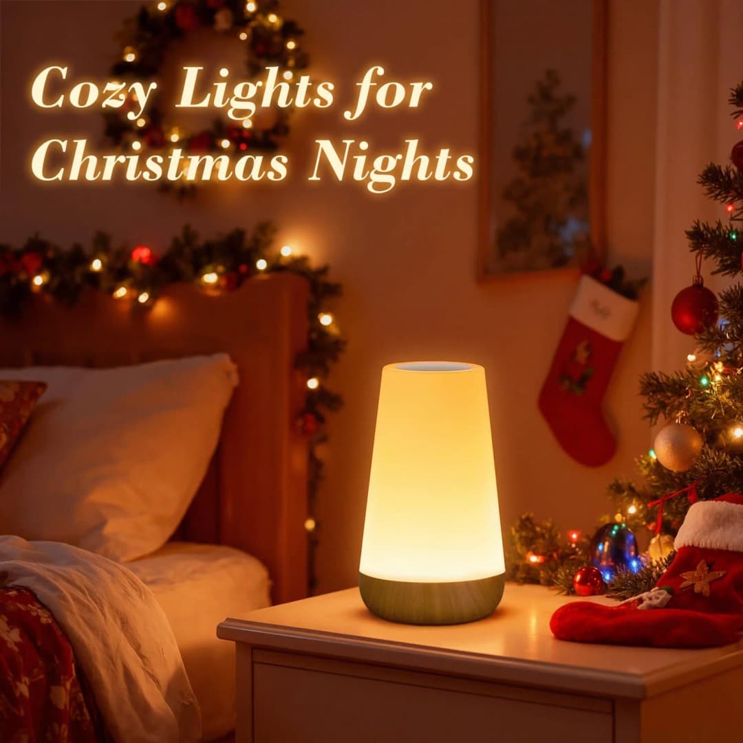 Night Light Bedroom Dimmable Touch Lamp 13 Colors and 5 Brightness Baby Table Lamp Portable Rechargeable Bedside Table Lamp