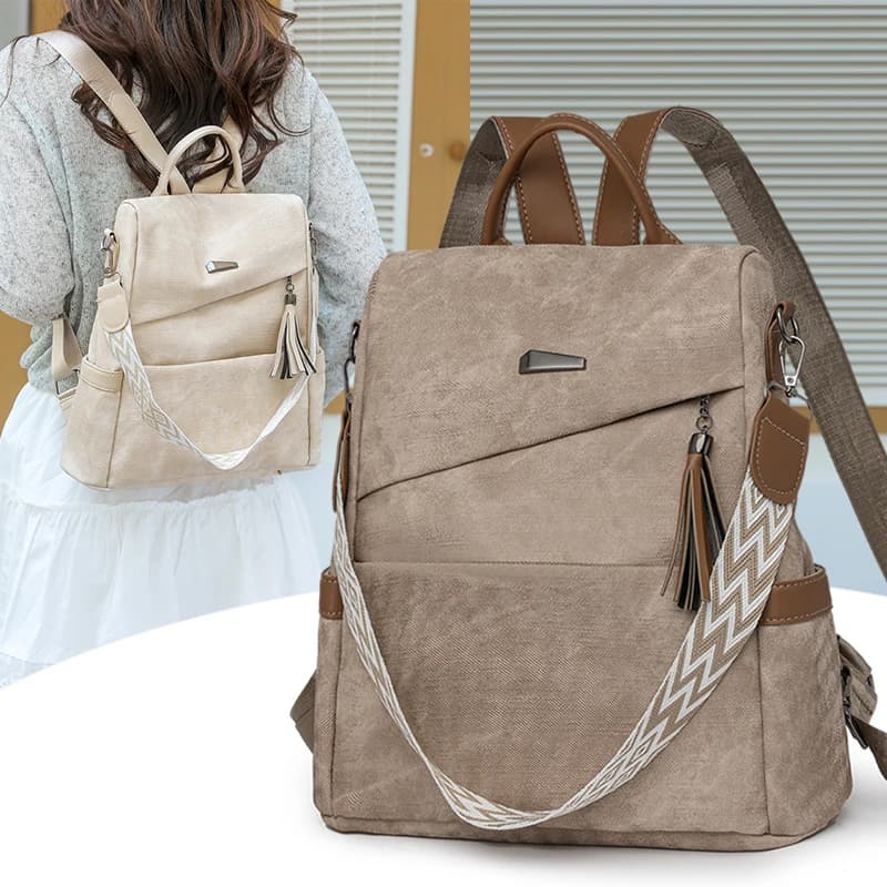 High Quality Pu Leather Backpack Women Ladies Shoulder Bag Designer Fashion Daypack Large Capacity School Bag for Girls - 2
