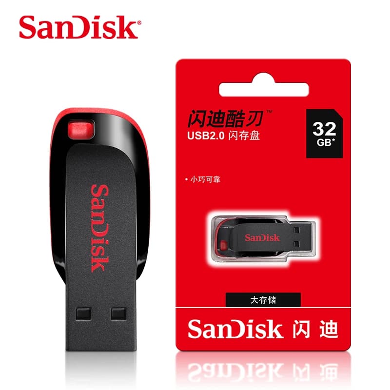 محرك أقراص فلاش SanDisk CZ50 USB 2.0 بسعة 128 جيجابايت و64 جيجابايت و32 جيجابايت و16 جيجابايت، محرك أقراص صغير USB2.0، ذاكرة USB، عصا USB للكمبيوتر - 2