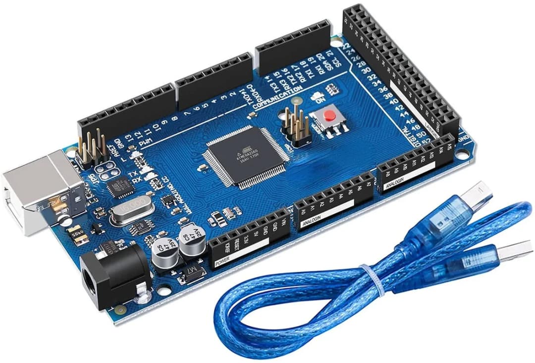 لوحة ELEGOO MEGA R3 ATmega 2560-16AU+ مع كابل USB متوافقة مع مشاريع Arduino IDE مطابقة لـ RoHS