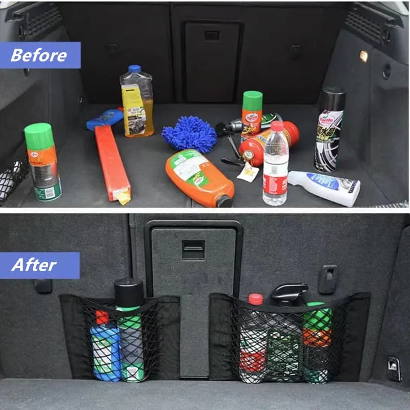 ملصق شبكة حقيبة تخزين صندوق سيارة لاكسسوارات تويوتا كورولا أفينسيس ياريس راف 4 أوريس هيلوكس بريوس برادو كامري سيليكا - 6