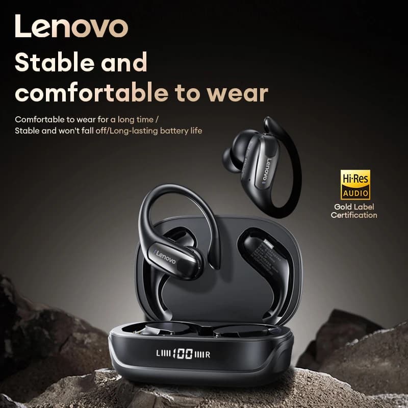 سماعات رأس لينوفو EA305 OWS بلوتوث 5.4 لاسلكية مع ميكروفون للتحكم باللمس بطارية طويلة الأمد سماعات ألعاب مقاومة للماء للرياضيين - 2