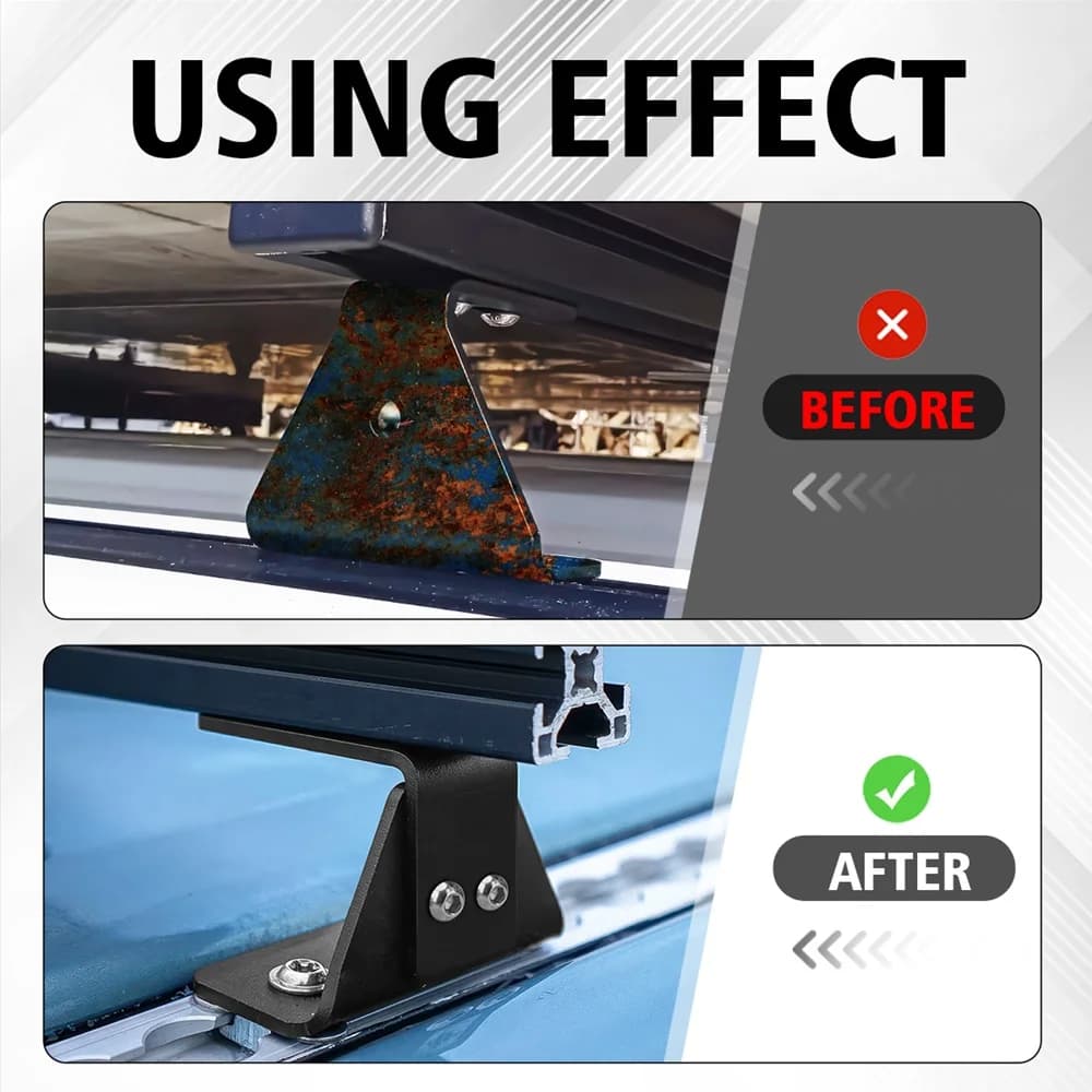 لرف سقف ALPHARACK مع 90 °   زاوية 65 مم دعامة تركيب من الفولاذ المقاوم للصدأ - 5