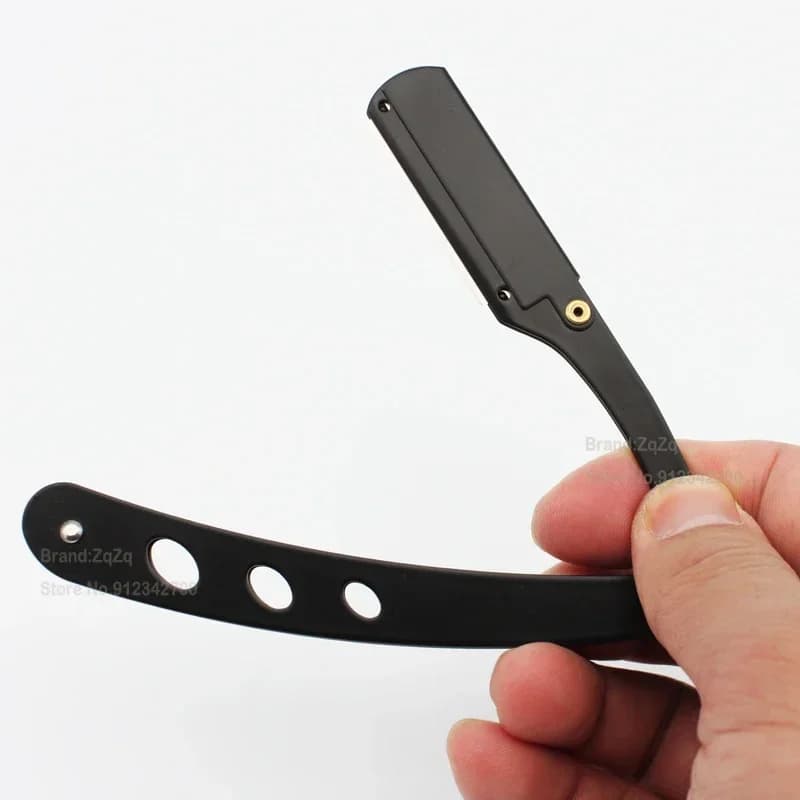 10 شفرات حلاقة أو شفرة حلاقة بحافة مستقيمة لقص الشعر واللحية والحاجبين أداة إزالة الشعر يدويًا - 3