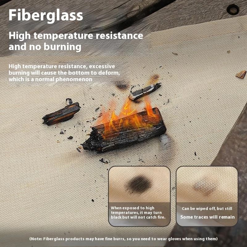 Outdoor Camping Fireproof Cloth Picnic Barbecue Insulation Mat Flame Retardant High Temperature Fire Blanket Fiberglass Mat - 2