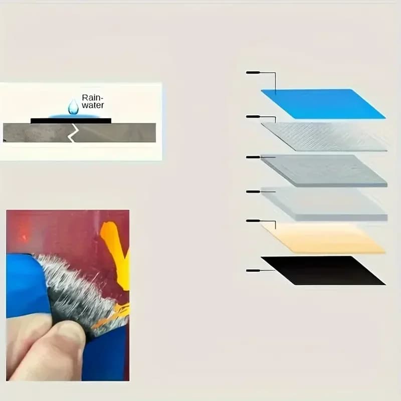 Waterproof leak repair Self-adhesive coil roof Iron sheet leak repair sticker Strong waterproof tape - 5
