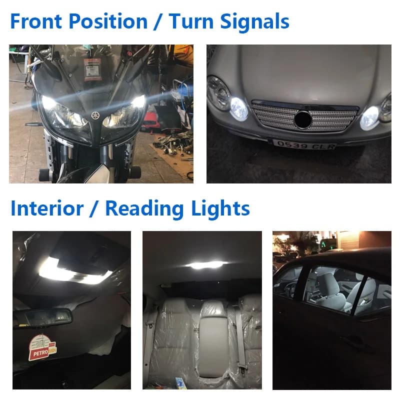 Philips Ultinon LED T10 W5W 194 6000K Bright White Car LED Signals Read Door Plate Lamps Interior Dashborad Bulbs 12961ULWX2 - 5