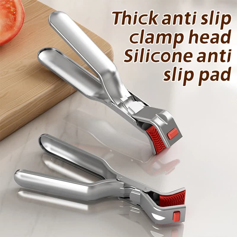 1 قطعة مكافحة السمط كليب حامل وعاء ساخن طبق المشبك وعاء عموم القابض كليب الهواء المقلاة طبق لوحة المسترد ملقط لوازم المطبخ - 2