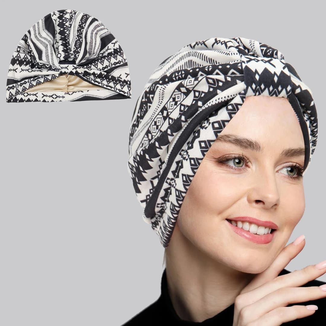 حجاب نسائي مسلم جديد بعقدة ملتوية قبعة كيميائية قبعة سرطان توربان بونيه وشاح رأس هندي قبعة عربية إسلامية - 2