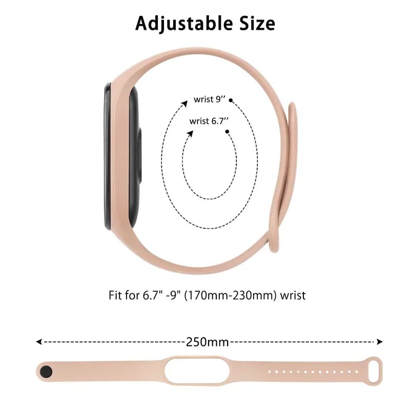 Strap For Xiaomi Mi Band 7 6 5 Bracelet Sport Silicone Wristband belt Replacement Smart watch Xiao Mi Band 3 4 5 6 Strap - 6