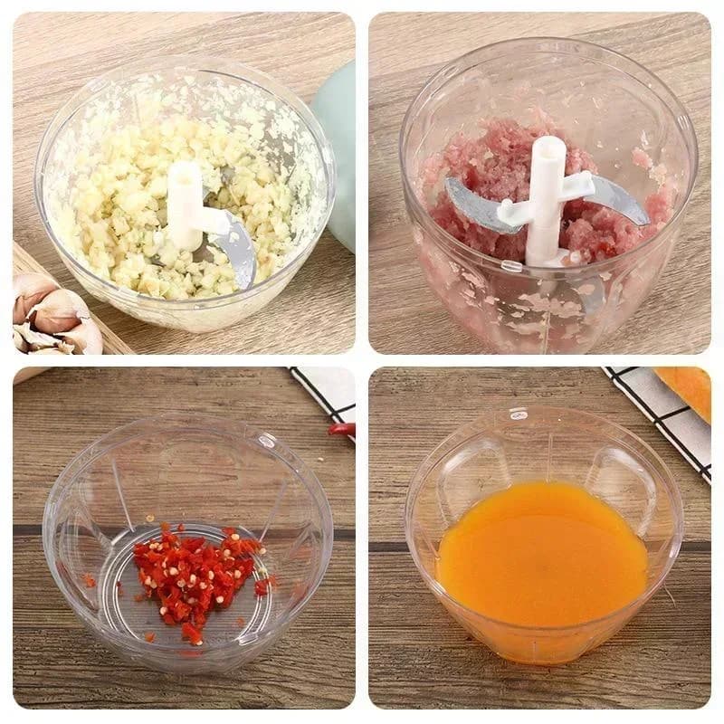 Kitchen Householde Manual Garlic Press Multi-function Grinding Chopper Food Vegetables Cutter Meat Kitchen Gadgets Masher Tool - 5