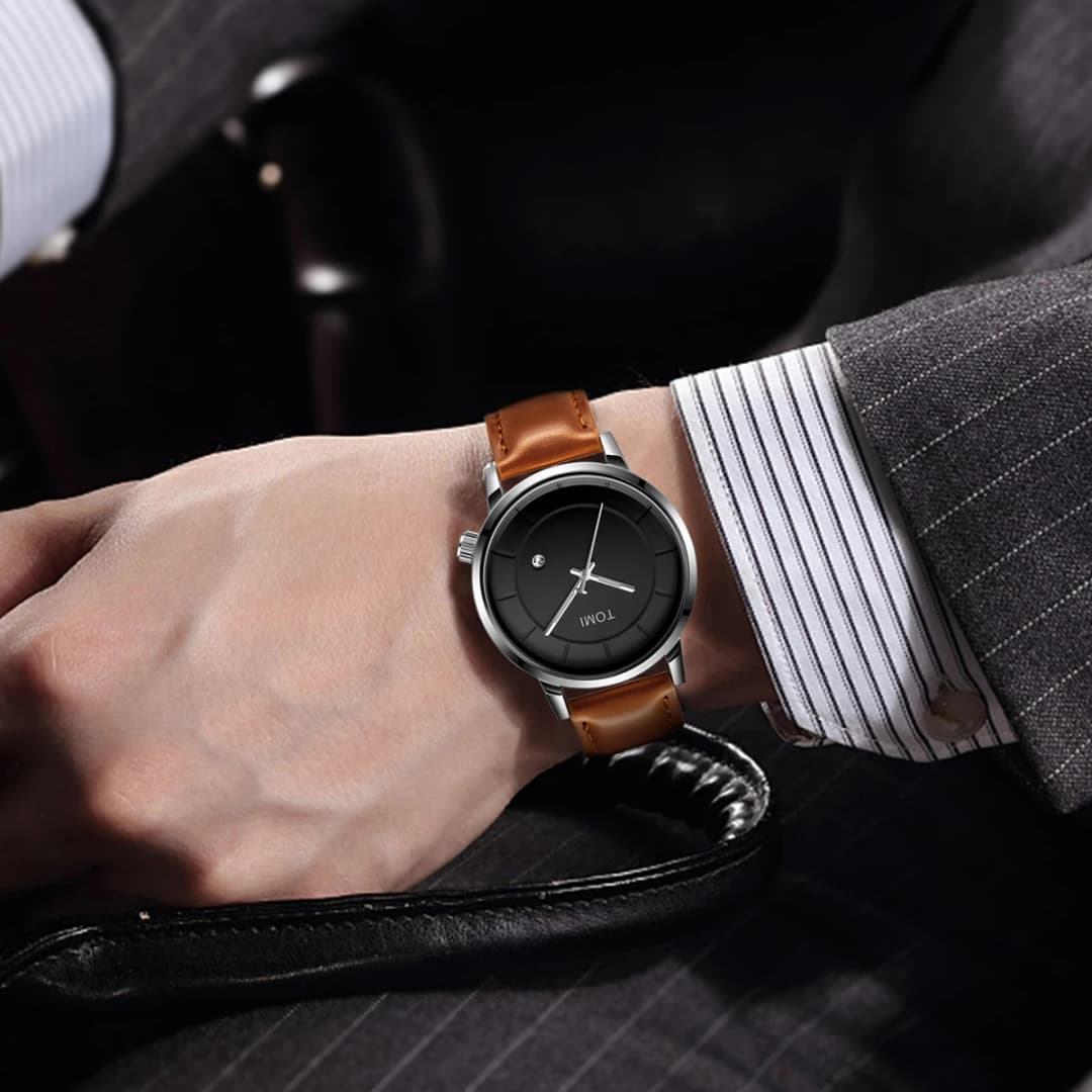 ساعة TOMI فاخرة رجالي موضة علامة تجارية أصلية ساعة كوارتز رجالي للأعمال - 5