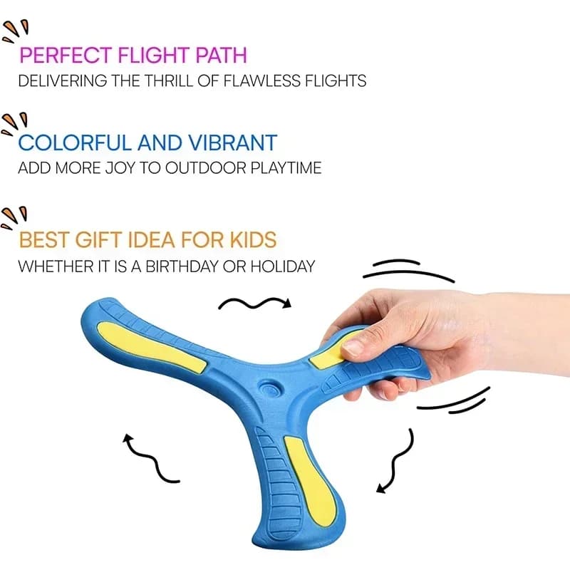 Children Soft Boomerang Toy Three-leaf Cross Outdoor Flying Disc Games Adult-kids Interactive Sports Toys for Decompression Gift - 5